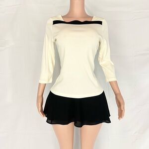 Ralph Lauren Cream and Black Top